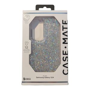 E5. Case-Mate Twinkle Disco Case for Samsung Galaxy S24 - Silver Glitter‎